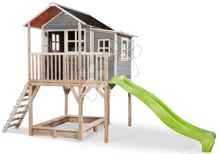 Wooden playhouses - EXIT Loft 750 wooden playhouse - grey - 1