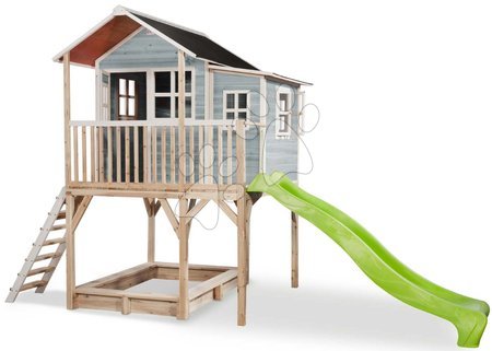 Drewniane domki - Domek drewniany na filarach Loft 750 Blue Exit Toys  - 1