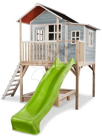 Drewniane domki - Domek drewniany na filarach Loft 750 Blue Exit Toys  - 2