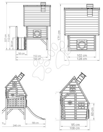 Doprava - nadrozmer - EXIT Fantasia 300 wooden playhouse - natural - 5