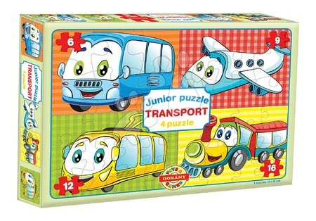 Puzzle pro nejmenší - Puzzle Junior Transport 4 Dopravní prostředky Dohány