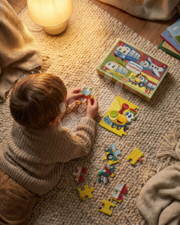 Puzzle pre najmenších - Puzzle Junior Transport 4 Dopravné prostriedky Dohány - 2