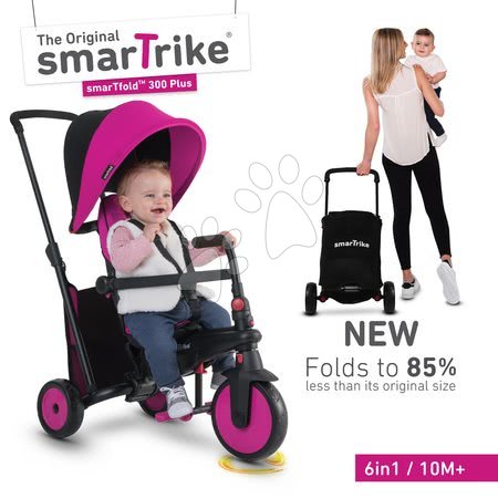 Tříkolky od 10 měsíců - Tříkolka skládací a sklápěcí smarTfold 6v1 smarTrike 300 Plus TouchSteering - 1