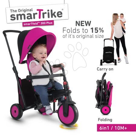 Tříkolky od 10 měsíců - Tříkolka skládací a sklápěcí smarTfold 6v1 smarTrike 300 Plus TouchSteering - 11