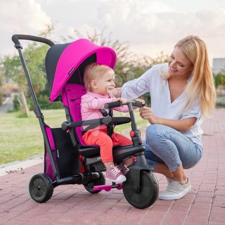 Triciklik 10 hónapos kortól - Tricikli összecsukható smarTfold 400S Pink 6in1 smarTrike - 4
