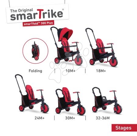 Tříkolky od 10 měsíců - Tříkolka skládací smarTfold 6v1 smarTrike - 9