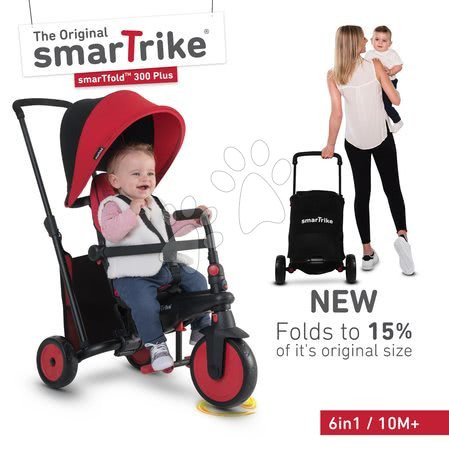 Tříkolky od 10 měsíců - Tříkolka skládací a sklápěcí smarTfold 6v1 smarTrike 300 Plus TouchSteering - 12