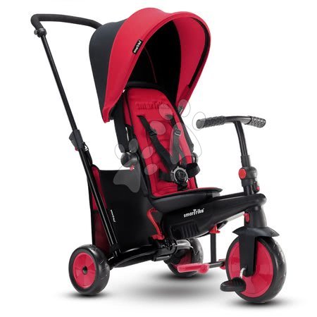 Pentru bebelușii de la naștere - Tricicletă pliabilă smarTfold 6în1 smarTrike 300 Plus Red TouchSteering compactă cu roți EVA de la 10 luni