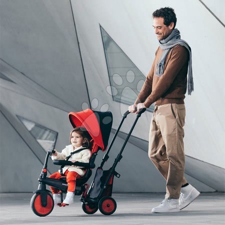 Rowerki trójkołowe od 10 miesiąca - Rowerek trójkołowy składany z regulowanym oparciem smarTfold 6v1 smarTrike - 6