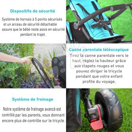 Triciklik 10 hónapos kortól - Tricikli összecsukható smarTfold 400S Blue 6in1 smarTrike - 9