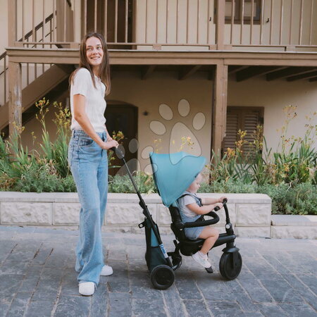 Tříkolky od 10 měsíců - Tříkolka a kočárek skládací 5v1 STR3 Plus Turquoise smarTrike - 11
