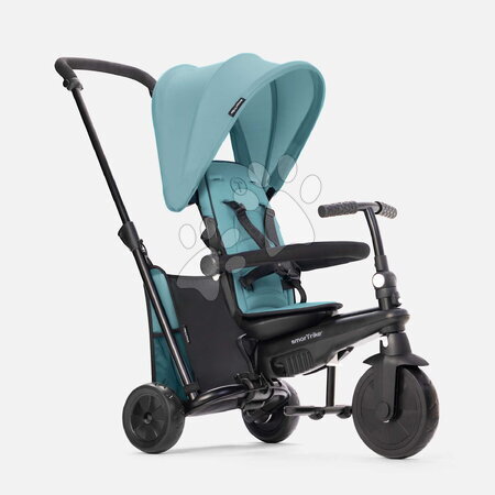 Tříkolky od 10 měsíců - Tříkolka a kočárek skládací 5v1 STR3 Plus Turquoise smarTrike - 4
