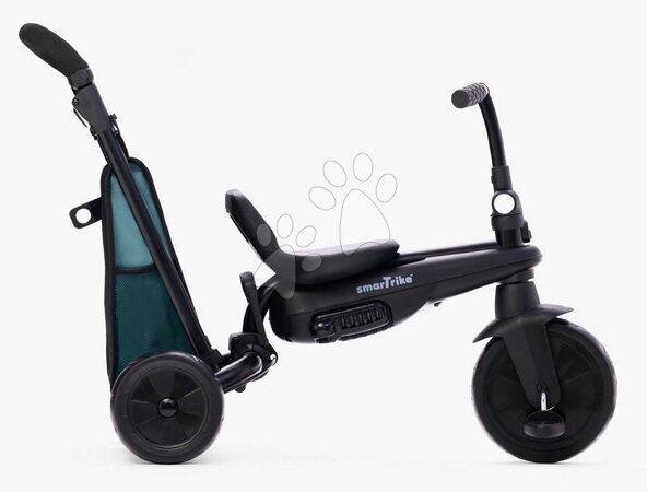 Tříkolky od 10 měsíců - Tříkolka a kočárek skládací 5v1 STR3 Plus Turquoise smarTrike - 2