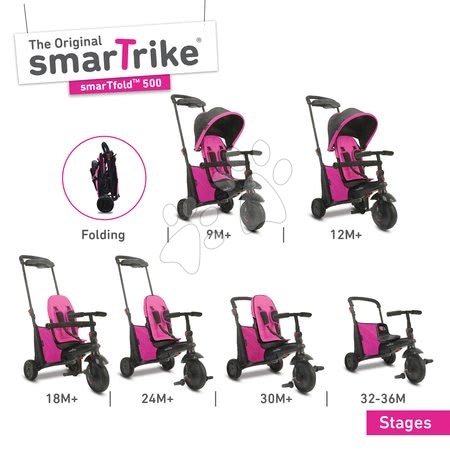 Triciklik 10 hónapos kortól - Tricikli összecsukható smarTfold 7in1 smarTrike 500 TouchSteering - 1