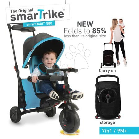 Tříkolky od 10 měsíců - Tříkolka skládací smarTfold 7v1 smarTrike - 8
