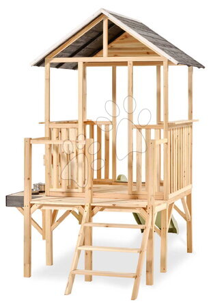 Spielhäuser aus Holz - Panoramatickes Spielhaus auf Stützen Panorama 350 Wooden Playhouse Exit Toys_1