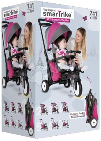 Kinderdreiräder ab 6 Monaten - Dreirad und  Kinderwagen  zusammenklappbar STR5 Butterfly 7v1 smarTrike  - 9