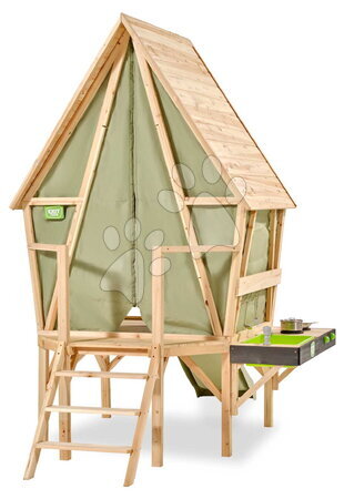 Spielhäuser aus Holz - Gartenhaus und Zelt auf Pfosten aus Zedernholz Yuki 350 Playhouse Exit Toys