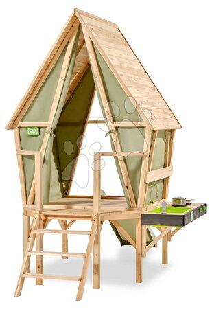 Spielhäuser aus Holz - Gartenhaus und Zelt auf Pfosten aus Zedernholz Yuki 350 Playhouse Exit Toys_1