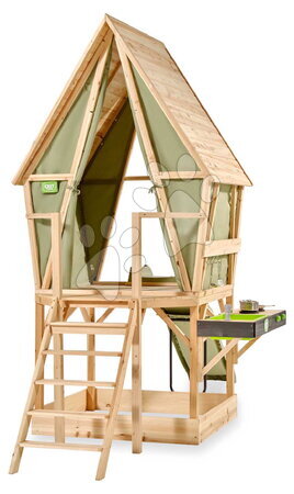 Dřevěné domečky - Domeček a stan na pilířích z cypřišového dřeva Yuki 550 Playhouse Exit Toys - 3