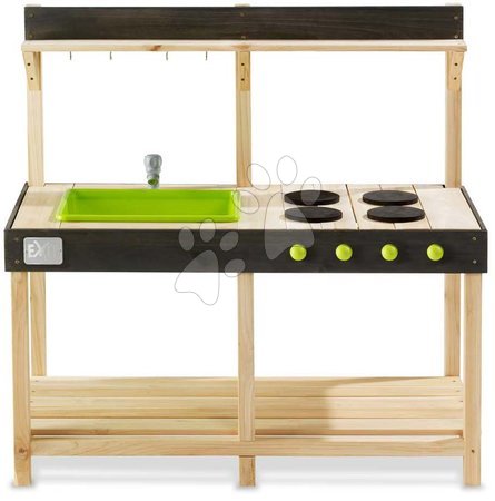 Bucătării de jucărie - Bucătărie din cedru cu apă curgătoare Yummy 100 Outdoor Play Kitchen Exit Toys _1