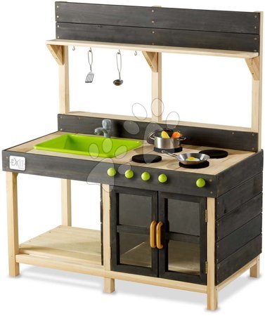 Wooden toys - EXIT Yummy 200 wooden kitchen for outdoors - natural