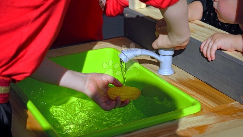Drewniane kuchnie - Kuchnia cedrowa z bieżącą wodą Yummy 300 Outdoor Play Kitchen Exit Toys  - 10