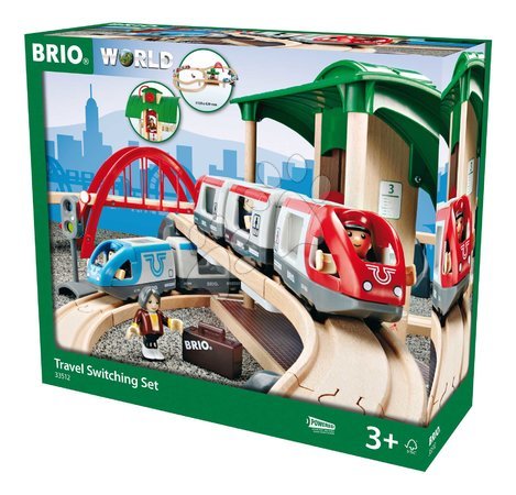Holzeisenbahnen BRIO - Drevená vláčikodráha s nástupiskom Travel Switching Set BRIO - 2