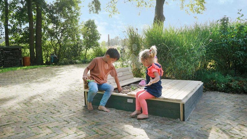 Sandkästen aus Holz - Sandkasten mit Bänken Aksent Wooden Sandpit Exit Toys - 7