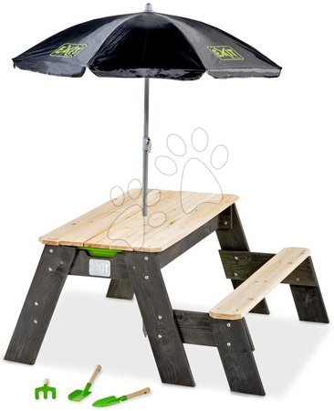 Leseni peskovniki - Peskovnik iz cedre miza za vodo in pesek Aksent sand&water table Exit Toys _1