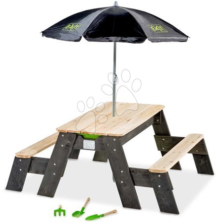 Drevené pieskoviská - Pieskovisko cédrové stôl na vodu a piesok Aksent sand&water table Deluxe Exit Toys _1