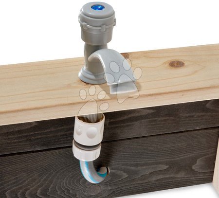 Dřevěná pískoviště - Pískoviště cedrové s kuchyňkou s tekoucí vodou Aksent Sandpit Kitchen Exit Toys - 5