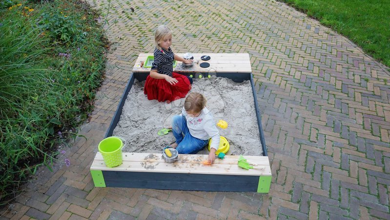 Dřevěná pískoviště - Pískoviště cedrové s kuchyňkou s tekoucí vodou Aksent Sandpit Kitchen Exit Toys - 9