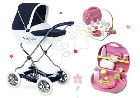 Kinderwagen für Puppen Sets - Tiefer Puppenwagen für Shara Smoby Puppen