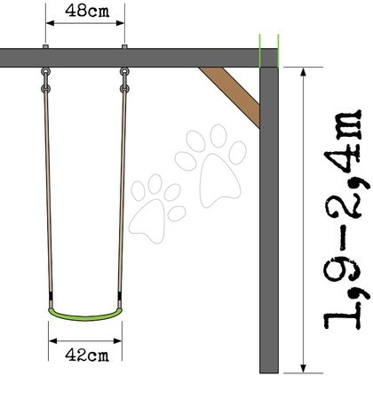 Klettergerüste - EXIT Aksent Holzspielturm mit 2-sitziger Schaukel- grau - 9