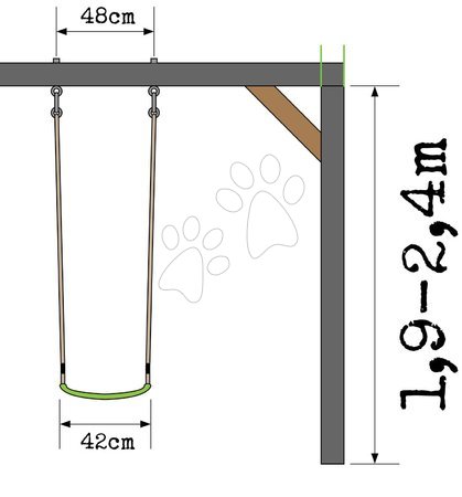 Klettergerüste - EXIT Aksent Holzspielturm mit 1-sitziger Schaukel- grau - 4