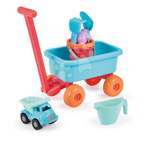 Igrače za v pesek - Voziček za vlečenje s kompletom vedra Summer Trolley Beach Écoiffier