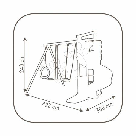 Produse vechi - Teren de joacă Alpes Plus Lemn cu filtru UV Smoby - 4