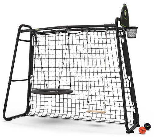 Multifukční fitness centrum - Multifunkční prolézačka s fotbalovou sítí GetSet Monkeybar MB205 Black Exit Toys