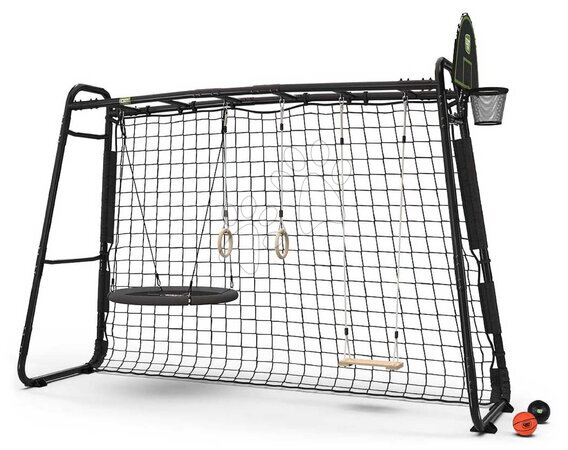 Multifukční fitness centrum - Multifunkční prolézačka s fotbalovou sítí GetSet Monkeybar MB305 Black Exit Toys