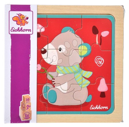 Lesene didaktične igrače - Lesene puzzle živali Lift Out Puzzle Friends Eichhorn - 5
