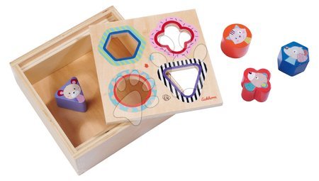 Dřevěné hračky - Dřevěná vkládačka Shape Sorter Box Friends Eichhorn_1