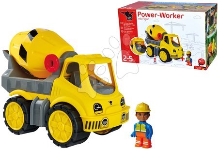 Játék építőgépek - Betonkeverő autó Power Worker cement Mixer+Figurine BIG - 2