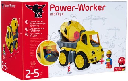 Játék építőgépek - Betonkeverő autó Power Worker cement Mixer+Figurine BIG - 10