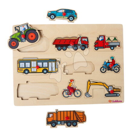 Hračky pre ročné deti - Eichhorn Wooden Insert Puzzle – Vehicles
