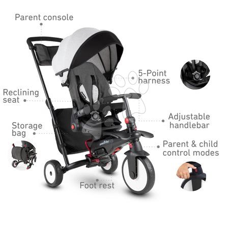 Tricikli od 6. meseca - Zložljiv tricikel smarTfold 700S Warm Grey 7v1 smarTrike - 21