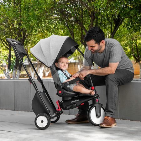 Tricikli od 6. meseca - Zložljiv tricikel smarTfold 700S Warm Grey 7v1 smarTrike - 25