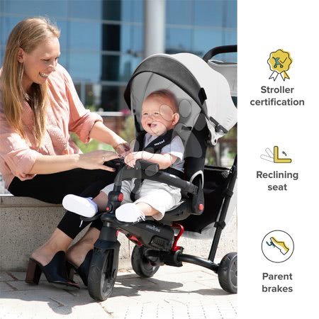 Tricikli od 6. meseca - Zložljiv tricikel smarTfold 700S Warm Grey 7v1 smarTrike - 26