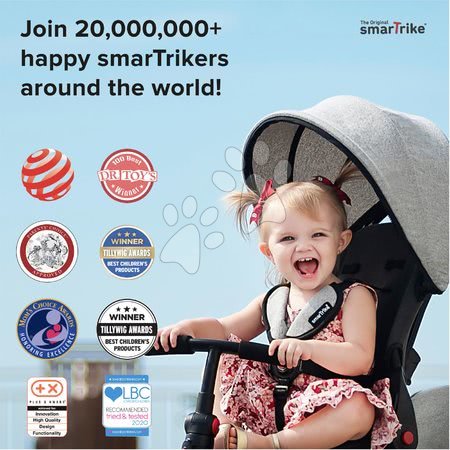 Tricikli od 6. meseca - Zložljiv tricikel smarTfold 700S Warm Grey 7v1 smarTrike - 27