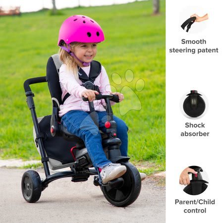 Tricikli od 6. meseca - Zložljiv tricikel smarTfold 700S Warm Grey 7v1 smarTrike - 7